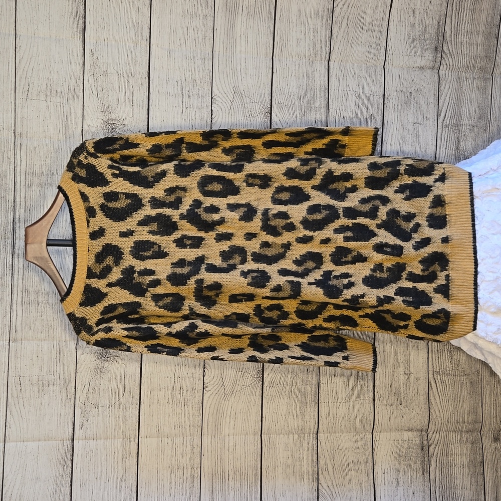 Umgee Tan/Black Animal Print Dress, Women's Size Small, New With Tags! - Picture 4 of 10